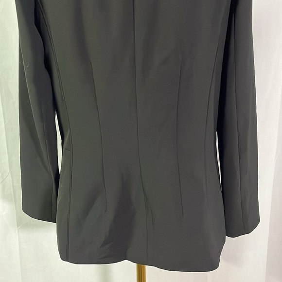 White House Black Market Black Single Button Zipper Accent Blazer - Picture 13 of 16